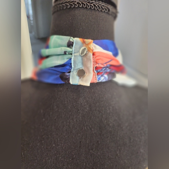 Designer Inspired Summer Dress Medium Pop Red White Blue - Picture 8 of 14